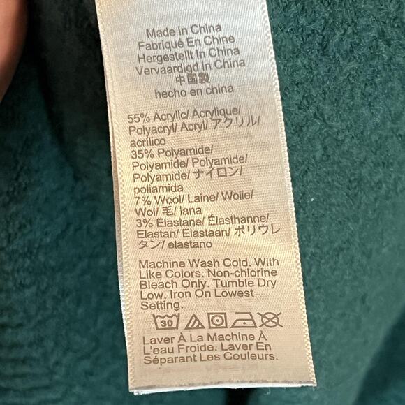 J Crew Sweater Womens Small Green Extra-Soft Wool Blend Pullover Crewneck Casual - Picture 4 of 8